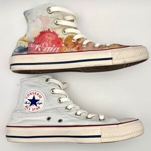 Rare CONVERSE All-Star Hi-Top "Kaia" Two-tone Sneakers Pastel Blue, Women's 7